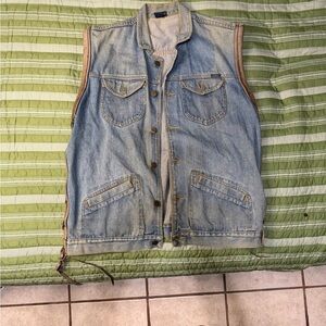 Denim Sleeveless Vest